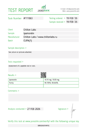 Chilton labs Ipamorelin 10mg vial